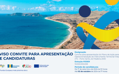 Câmara do Porto Santo convidada a apresentar Plano de Ação para ITI integrado no Madeira 2030